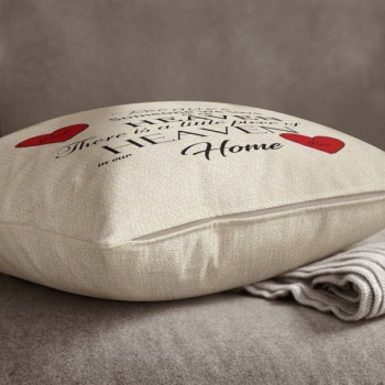 Personalised Cream Chenille Cushion - Heaven in our Home 2 Names